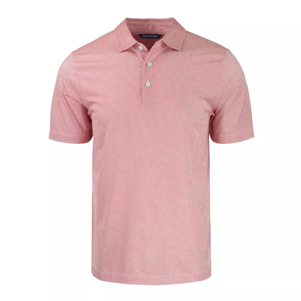 Polo pour hommes Cutter & Buck Pike Eco Symmetry Print Stretch Recycled