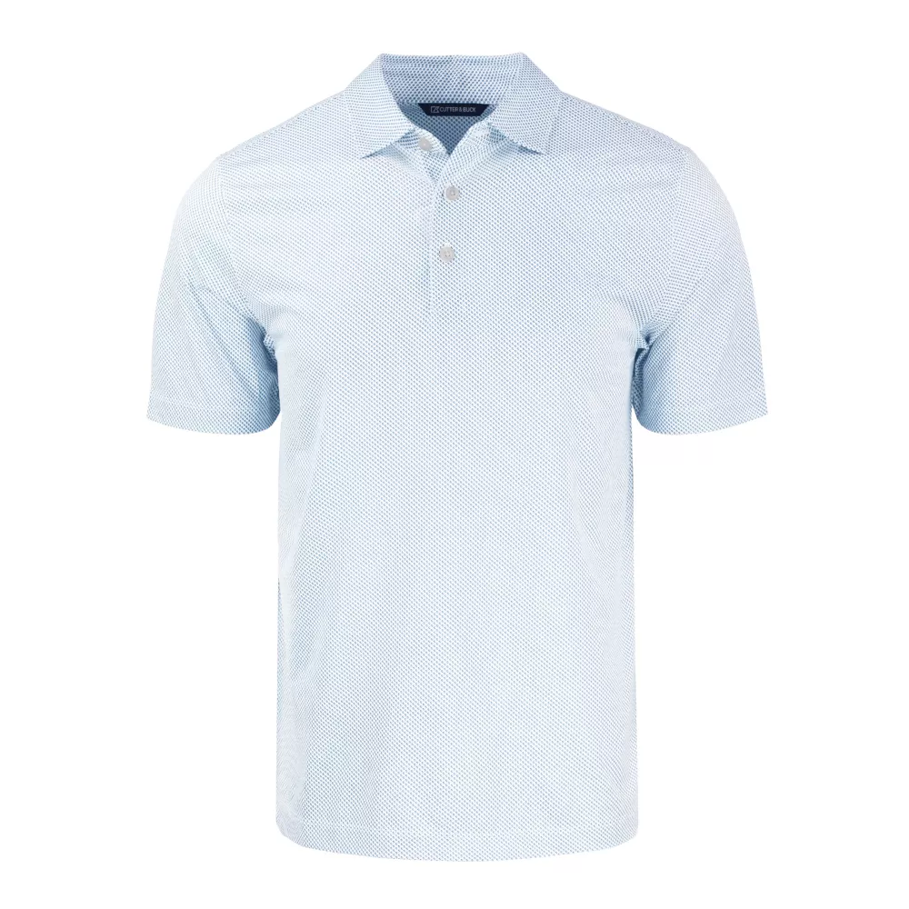 Cutter & Buck Pike Eco Symmetry Print Stretch Recycled Mens Polo