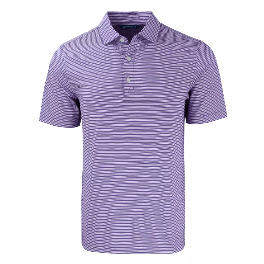 Polo pour hommes Cutter & Buck Forge Eco à double rayures extensibles recyclées