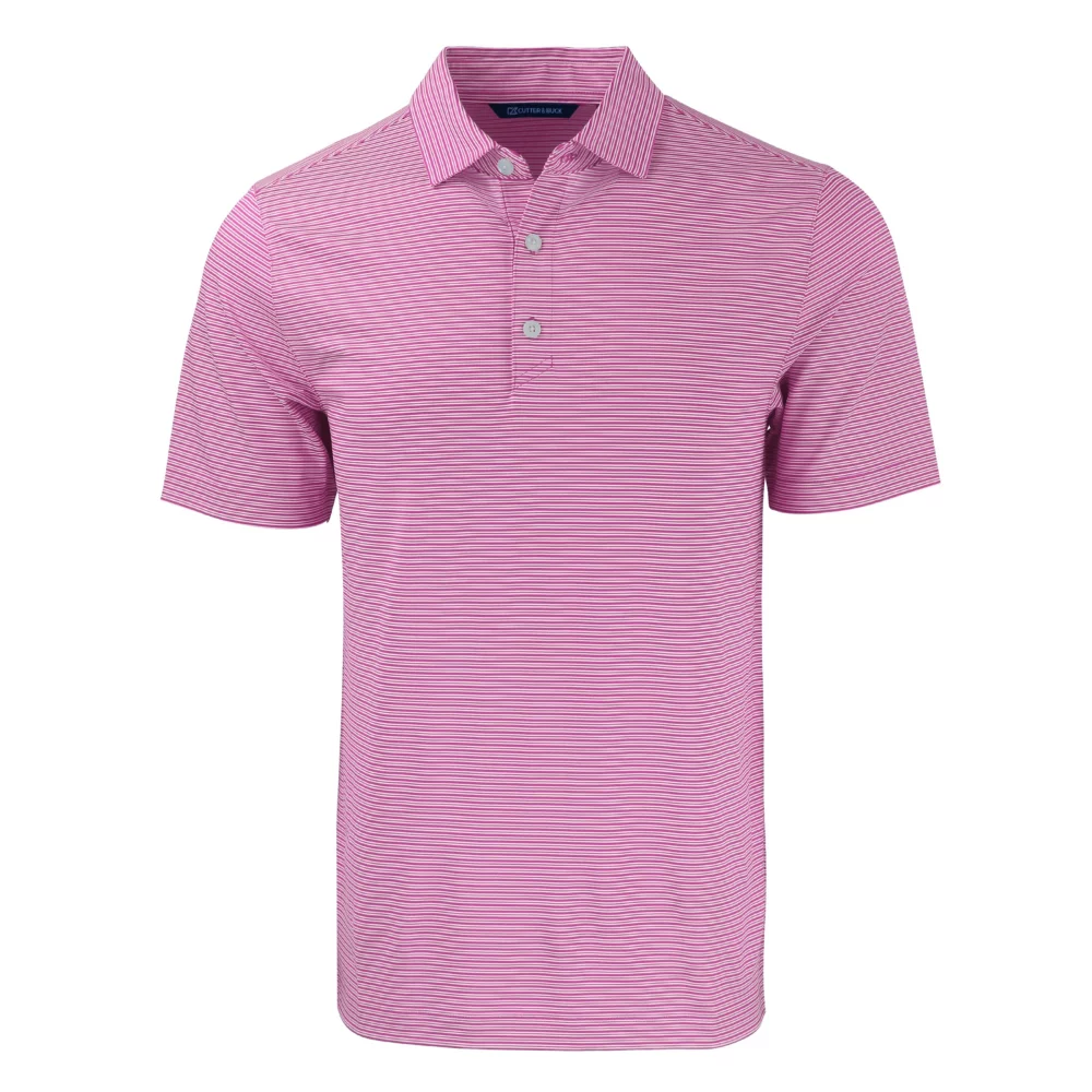 Polo pour hommes Cutter & Buck Forge Eco à double rayures extensibles recyclées