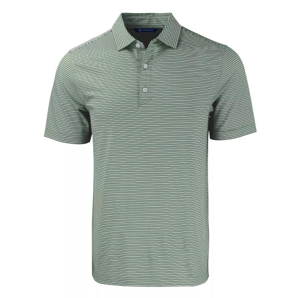 Polo pour hommes Cutter & Buck Forge Eco à double rayures extensibles recyclées