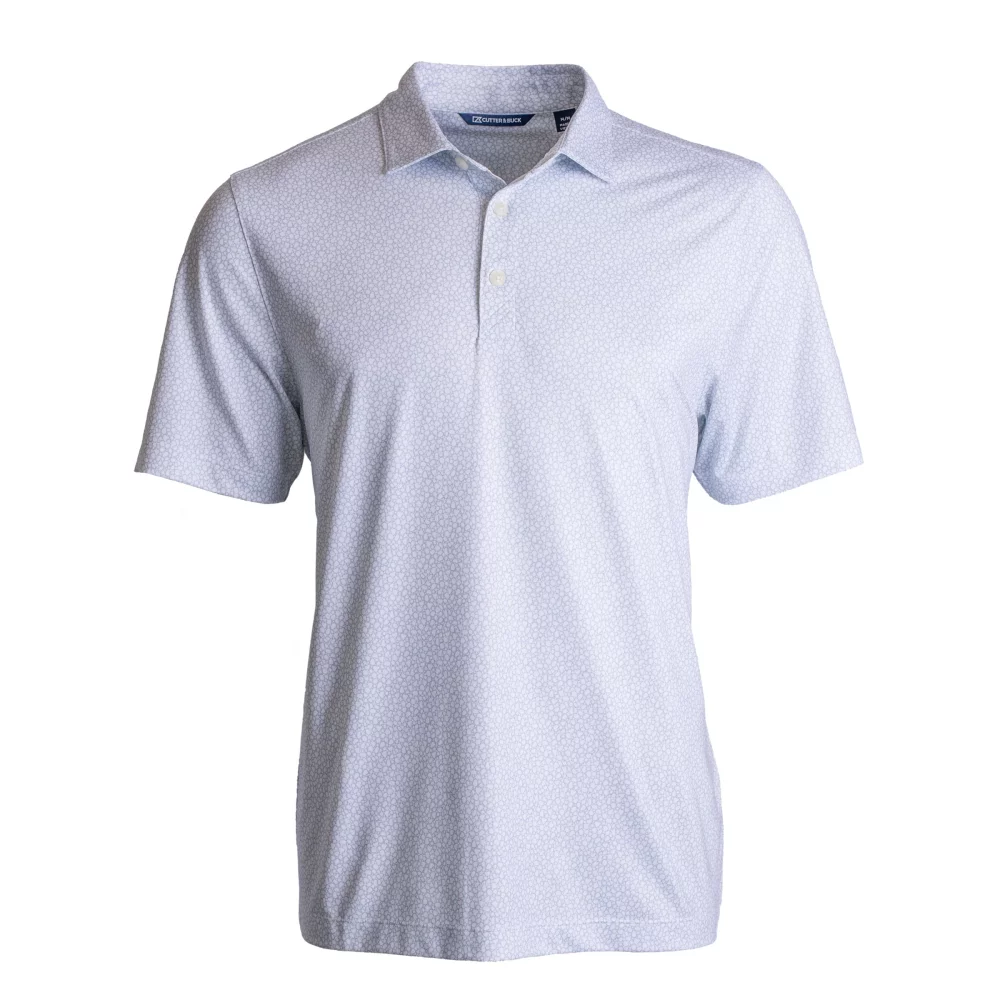 Polo pour hommes Cutter & Buck Pike Eco avec impression en pierre recyclée extensible.