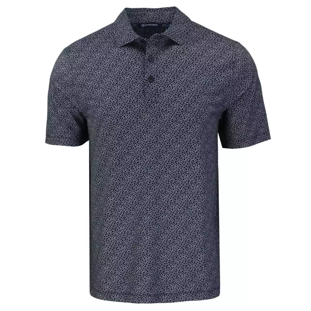 Cutter & Buck Pike Eco Pebble Print Stretch Recycled Mens Polo
