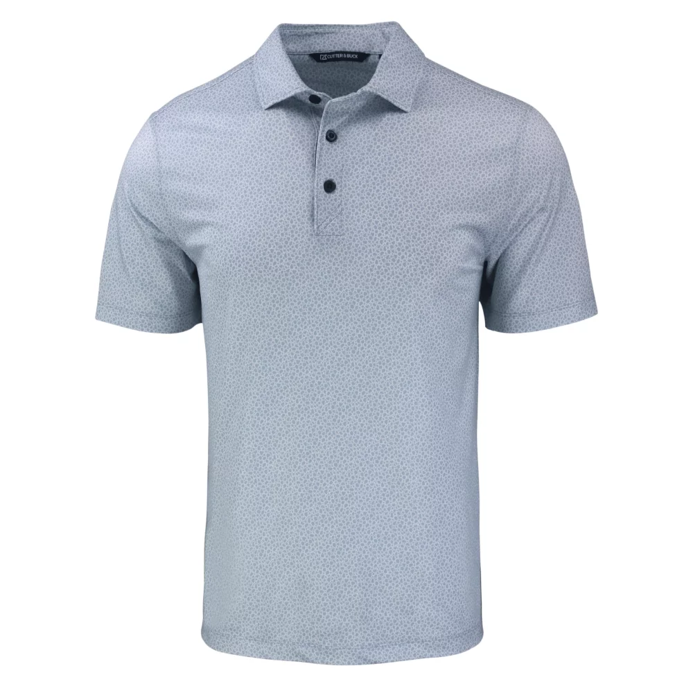 Cutter & Buck Pike Eco Pebble Print Stretch Recycled Mens Polo