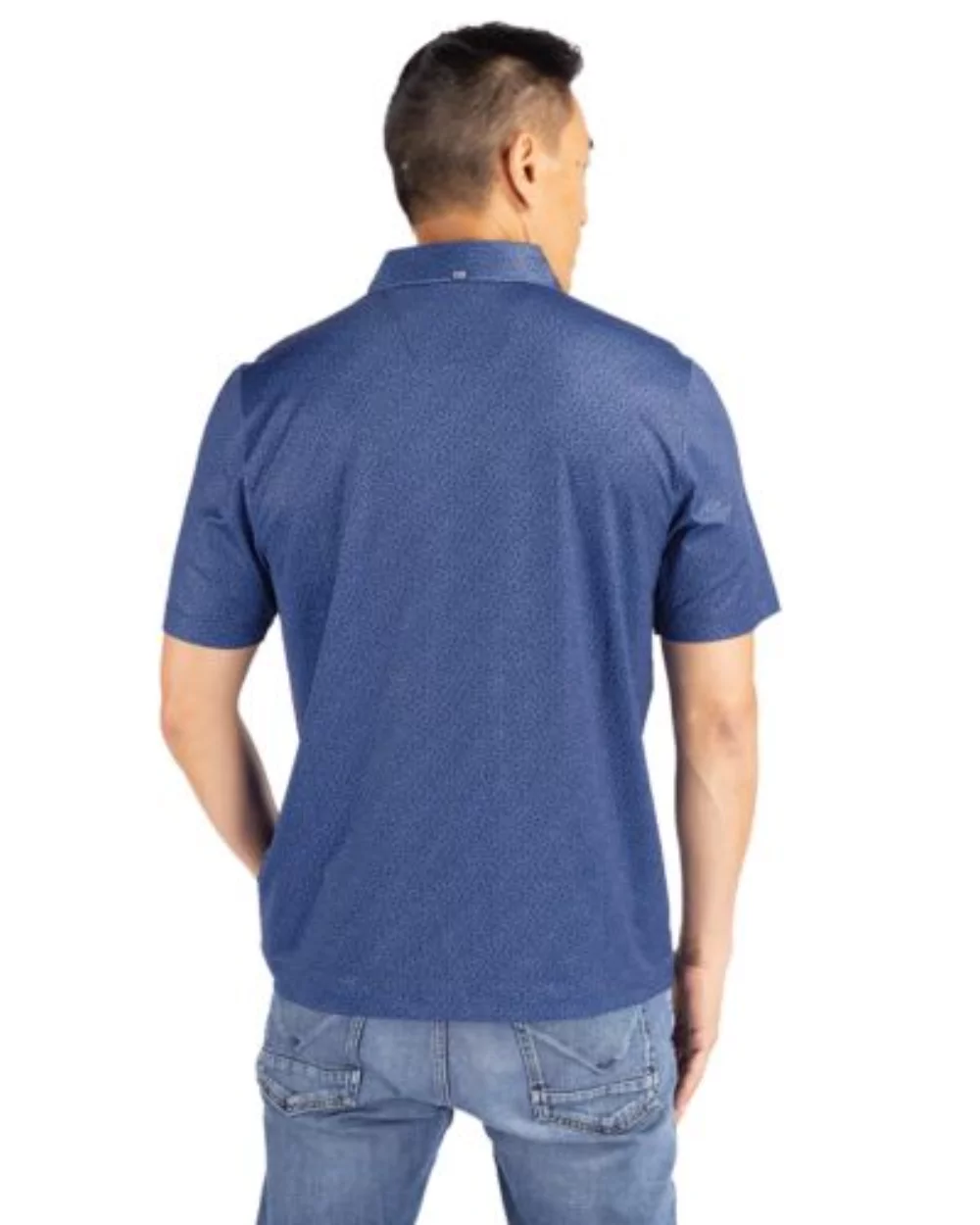 Polo pour hommes Cutter & Buck Pike Eco avec impression en pierre recyclée extensible.