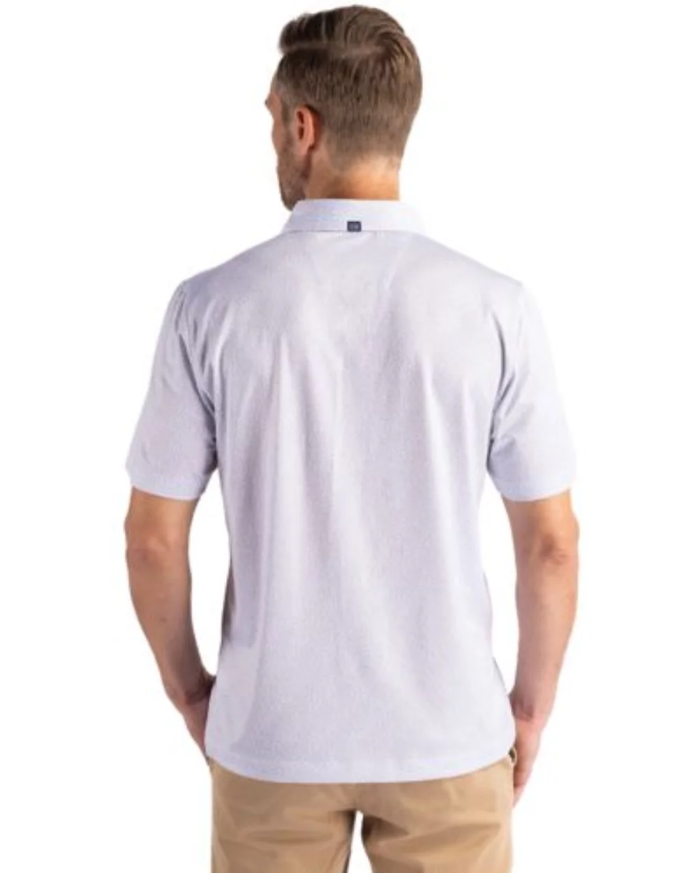 Cutter & Buck Pike Eco Pebble Print Stretch Recycled Mens Polo