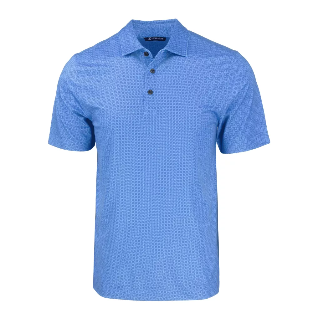 Polo pour hommes Cutter & Buck Pike Eco avec impression géométrique tonale extensible recyclée