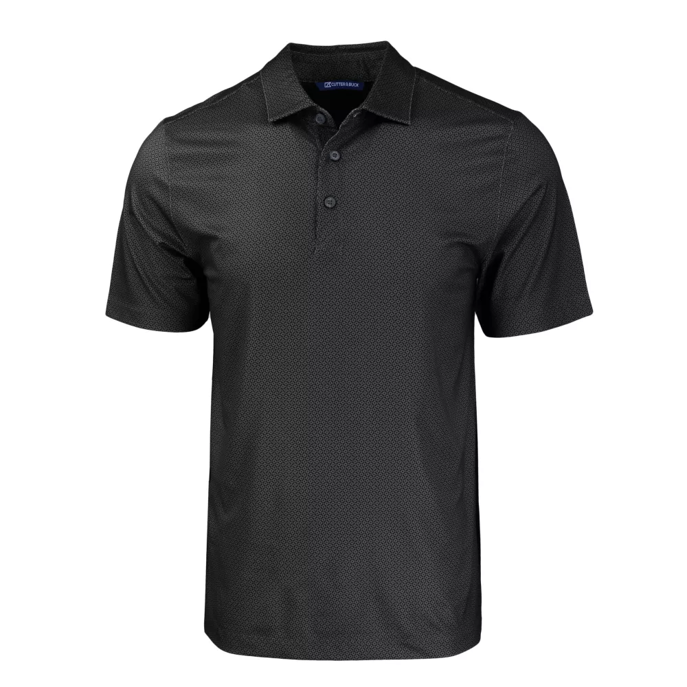 Polo pour hommes Cutter & Buck Pike Eco avec impression géométrique tonale extensible recyclée