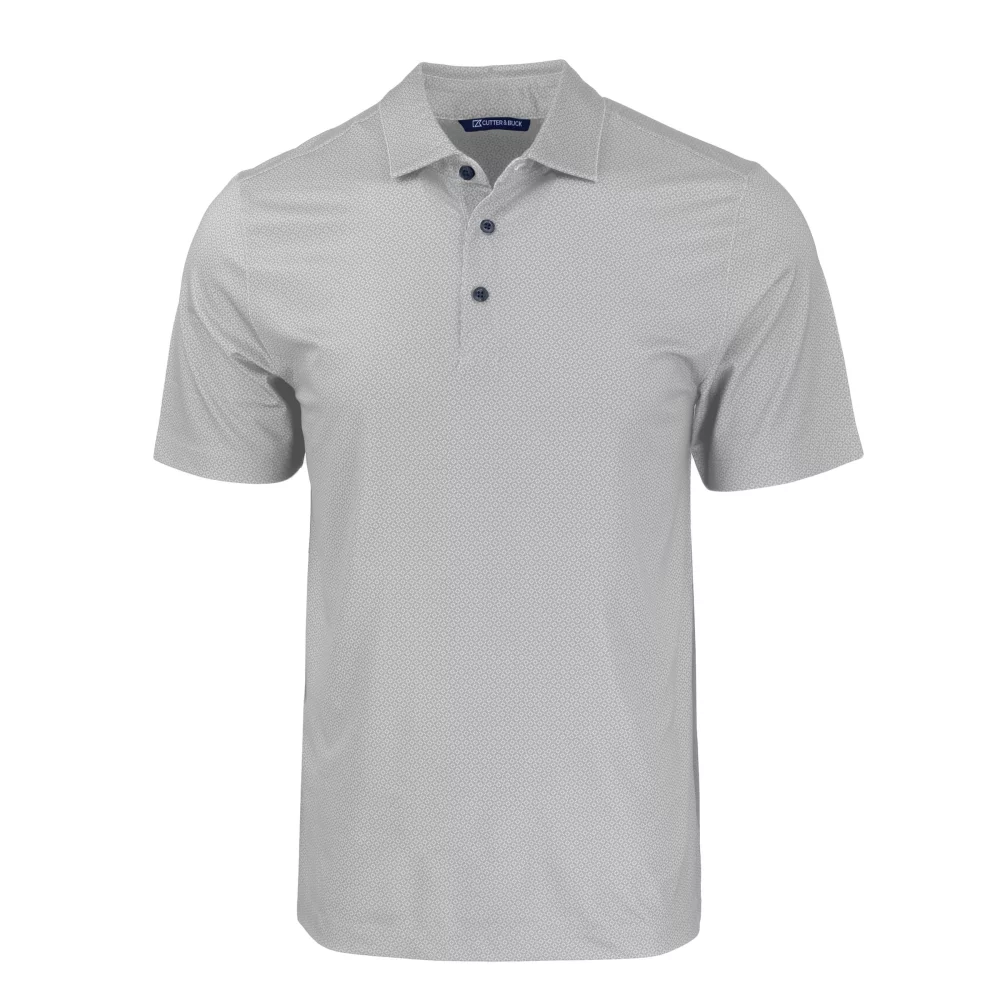 Polo pour hommes Cutter & Buck Pike Eco avec impression géométrique tonale extensible recyclée