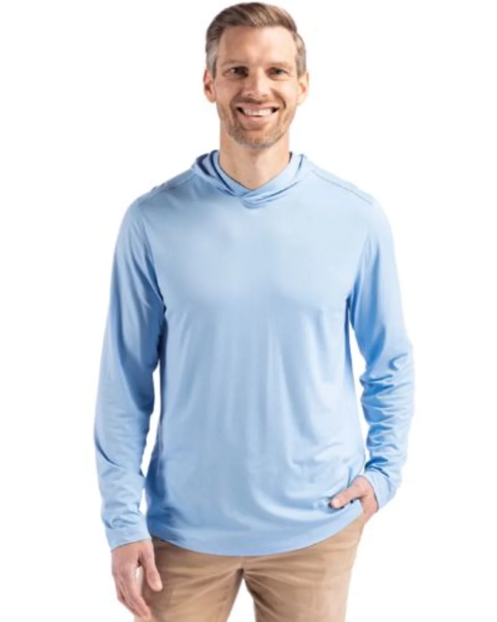 Chemise à capuche pour hommes Cutter & Buck Coastline Epic Comfort Eco Recycled