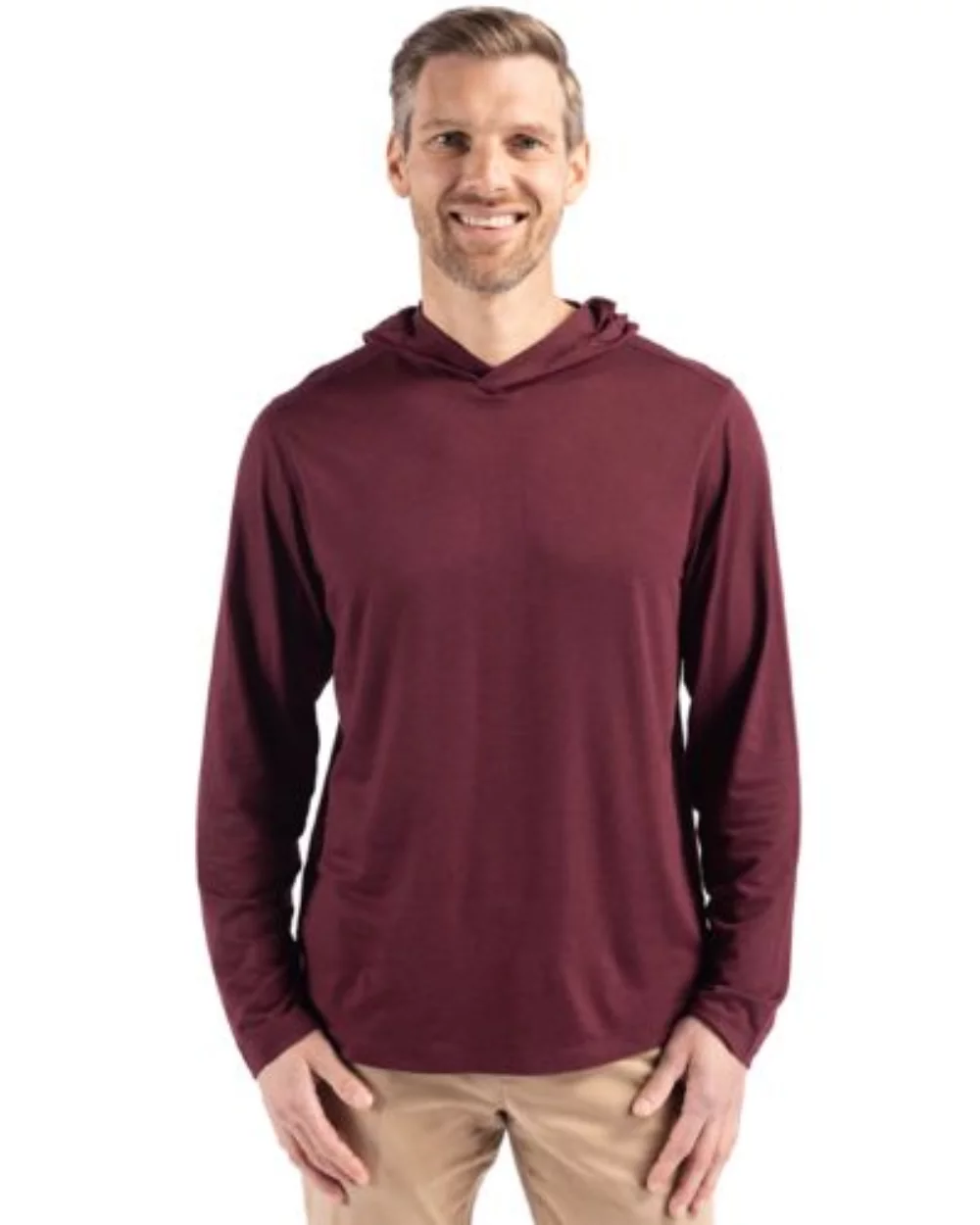 Cutter & Buck Coastline Epic Comfort Eco Recycled Mens Hooded Shirt