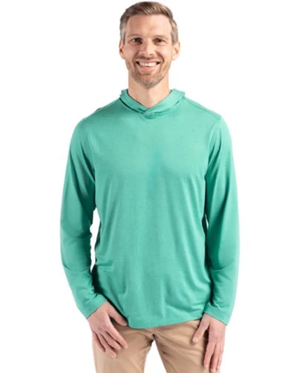Cutter & Buck Coastline Epic Comfort Eco Recycled Mens Hooded Shirt