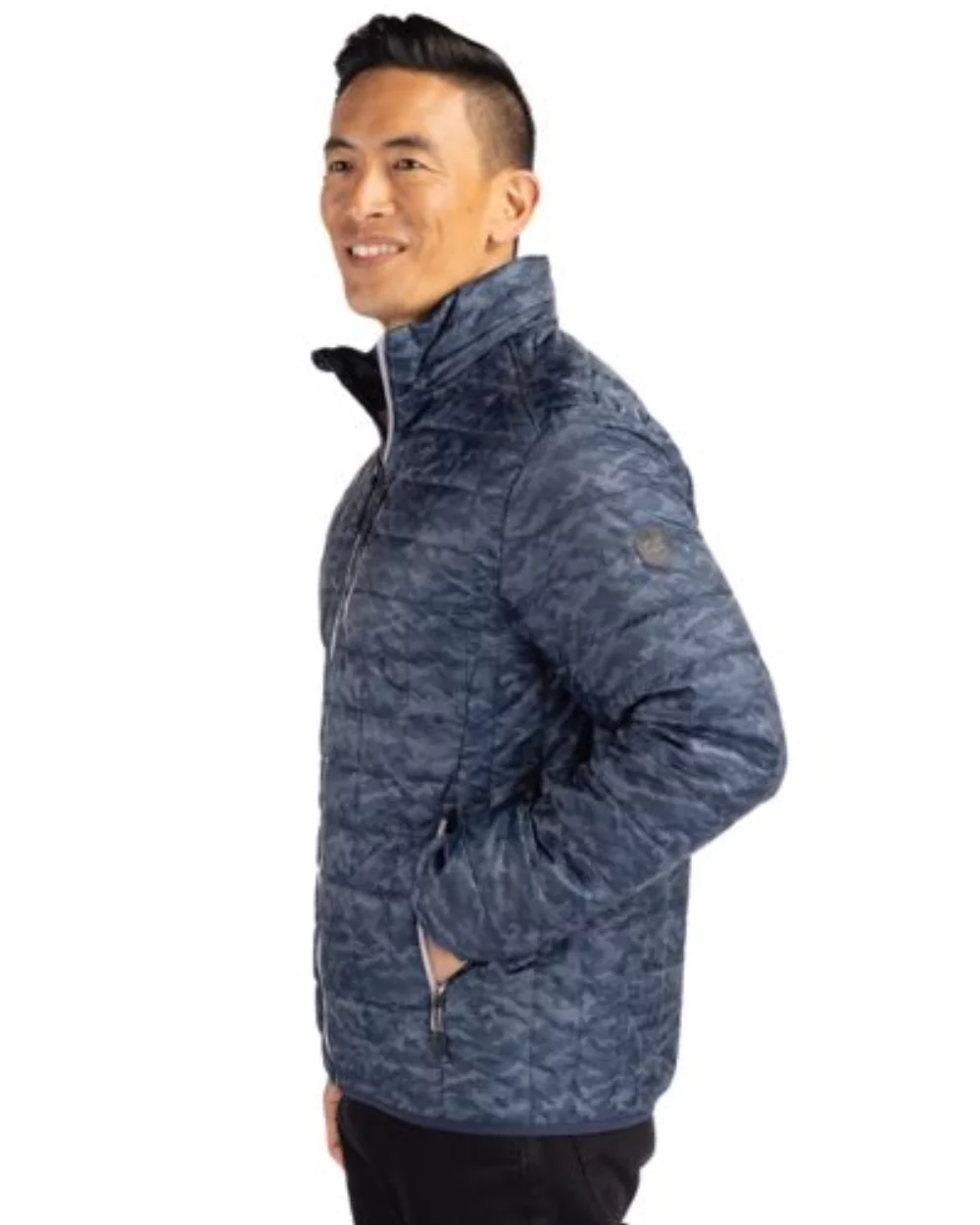 Veste matelassée intégrale à fermeture éclair Cutter & Buck Rainier PrimaLoft? pour homme, isolée écologique.
