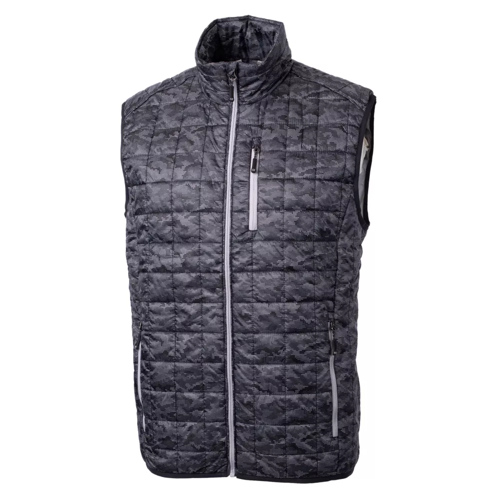 Veste matelassée zippée intégrale pour homme Cutter & Buck Rainier PrimaLoft Eco isolée.