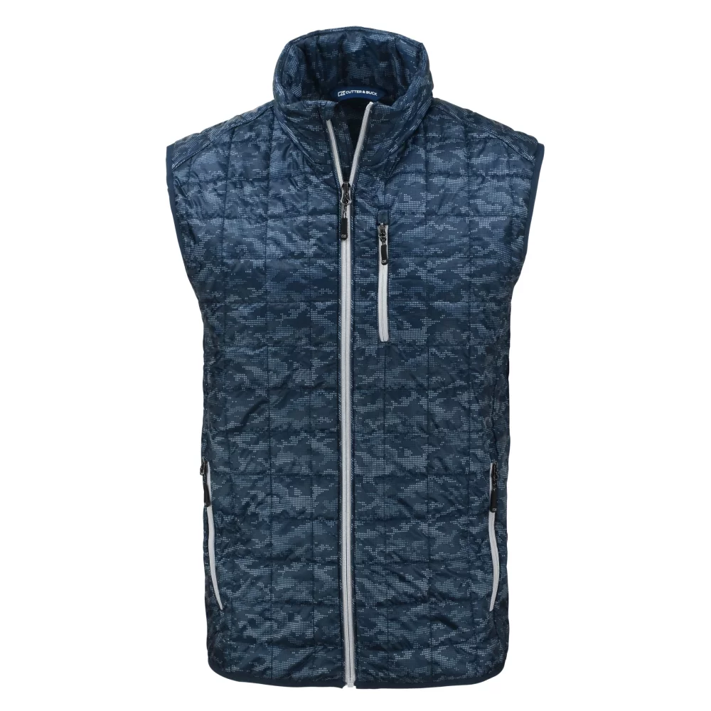 Veste matelassée zippée intégrale pour homme Cutter & Buck Rainier PrimaLoft Eco isolée.