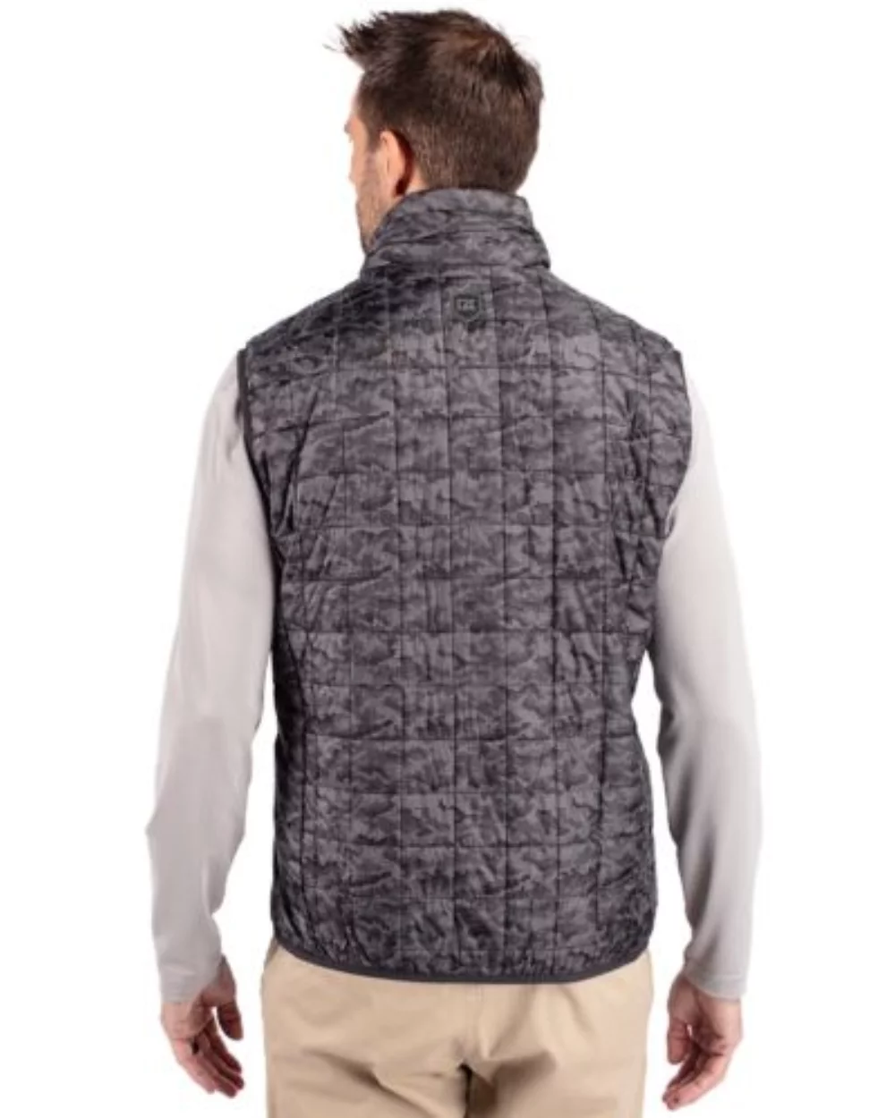 Veste matelassée zippée intégrale pour homme Cutter & Buck Rainier PrimaLoft Eco isolée.