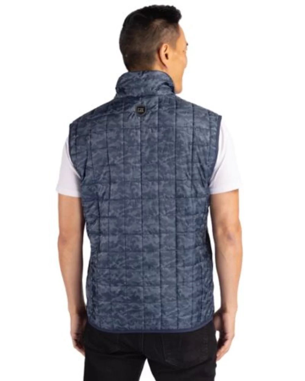 Veste matelassée zippée intégrale pour homme Cutter & Buck Rainier PrimaLoft Eco isolée.