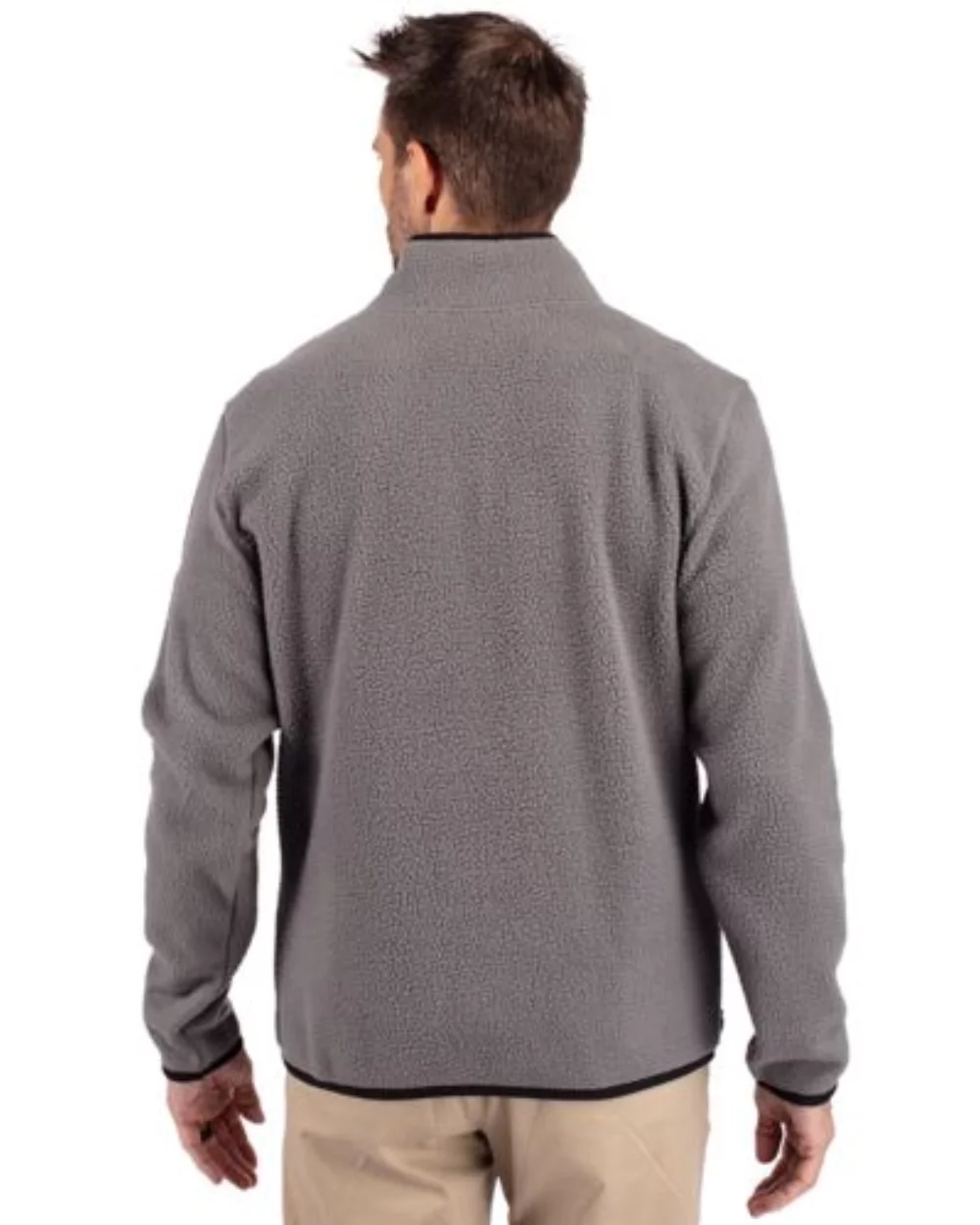 Veste à quart de zip Cutter & Buck Cascade Eco Sherpa Fleece pour hommes