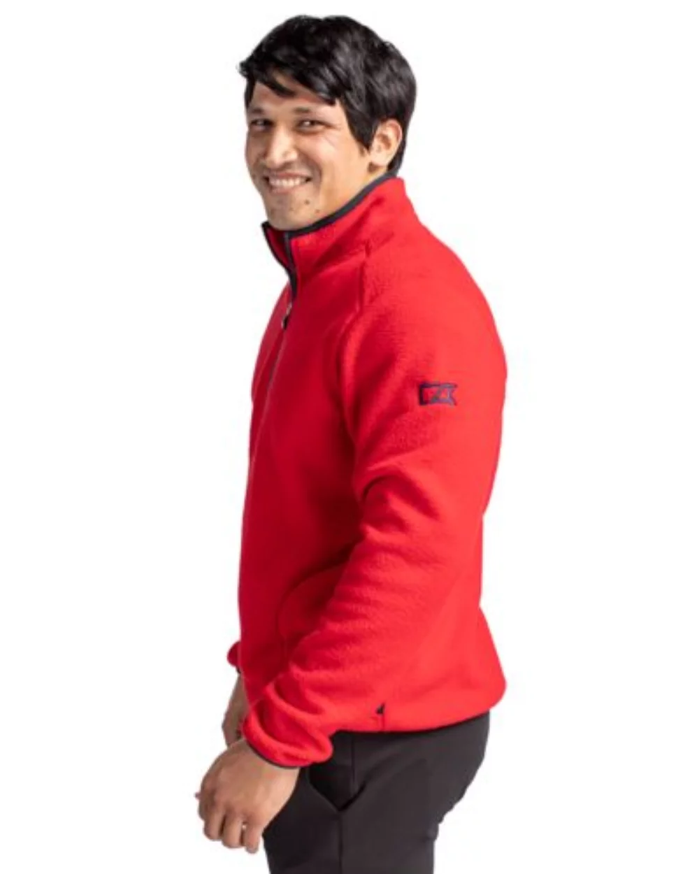 Cutter & Buck Cascade Eco Sherpa Fleece Mens Quarter Zip Jacket