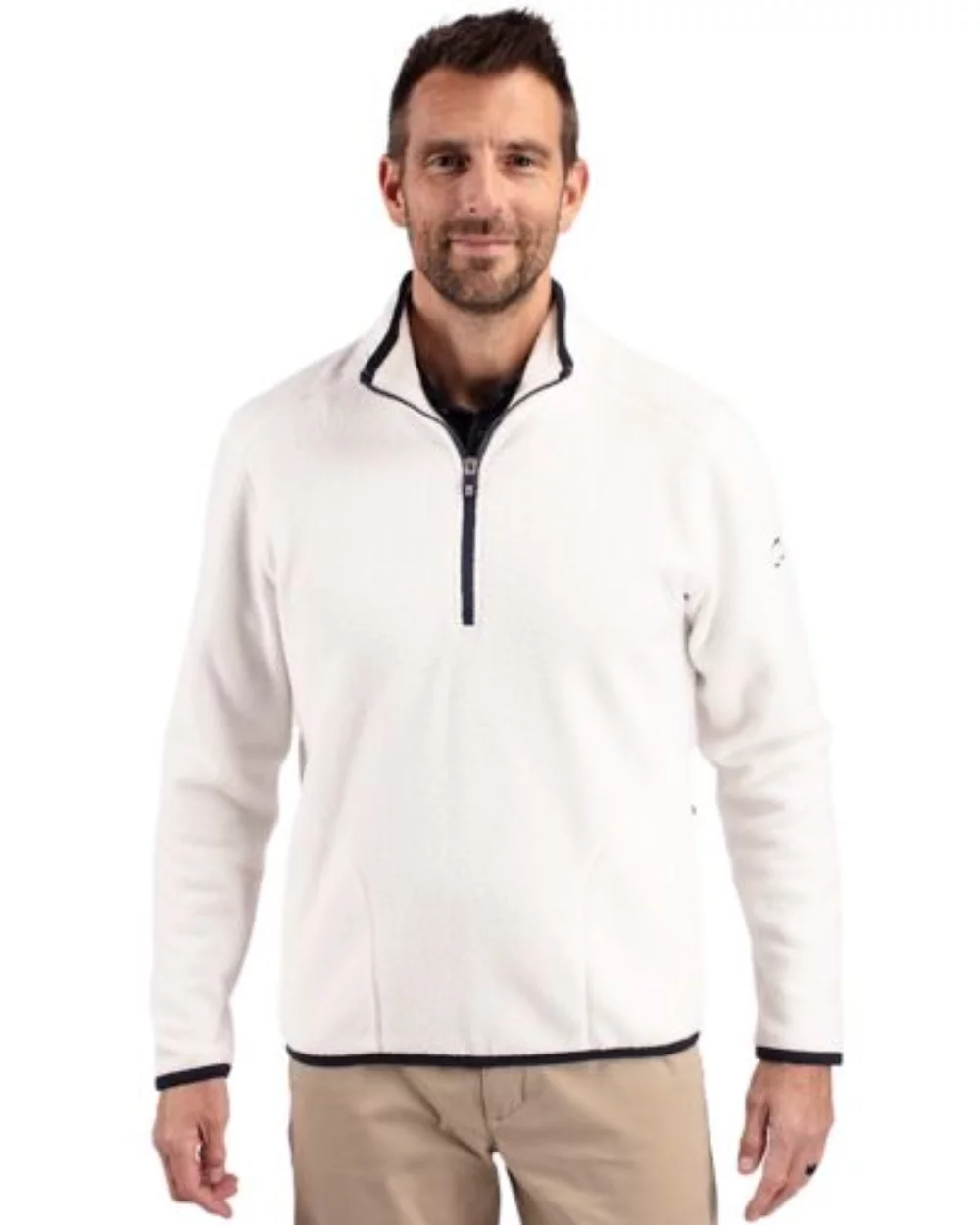 Cutter & Buck Cascade Eco Sherpa Fleece Mens Quarter Zip Jacket