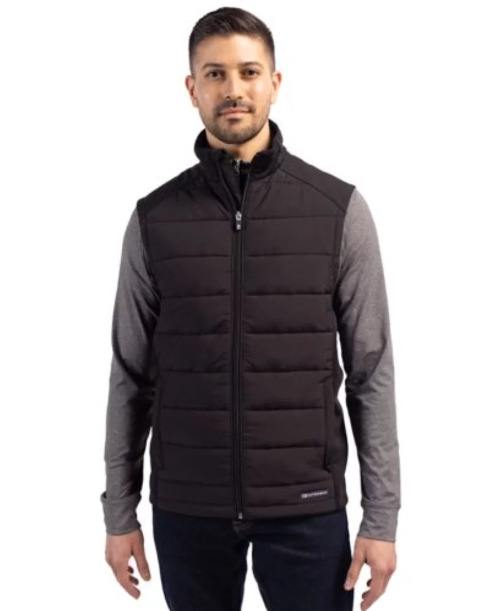 Veste zippée pour homme Cutter & Buck Evoke Hybrid Eco Softshell recyclée