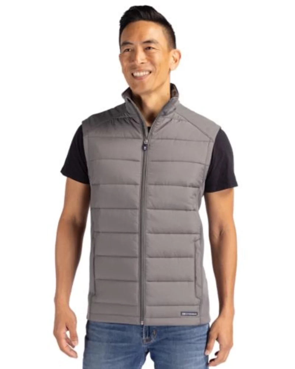 Veste zippée pour homme Cutter & Buck Evoke Hybrid Eco Softshell recyclée