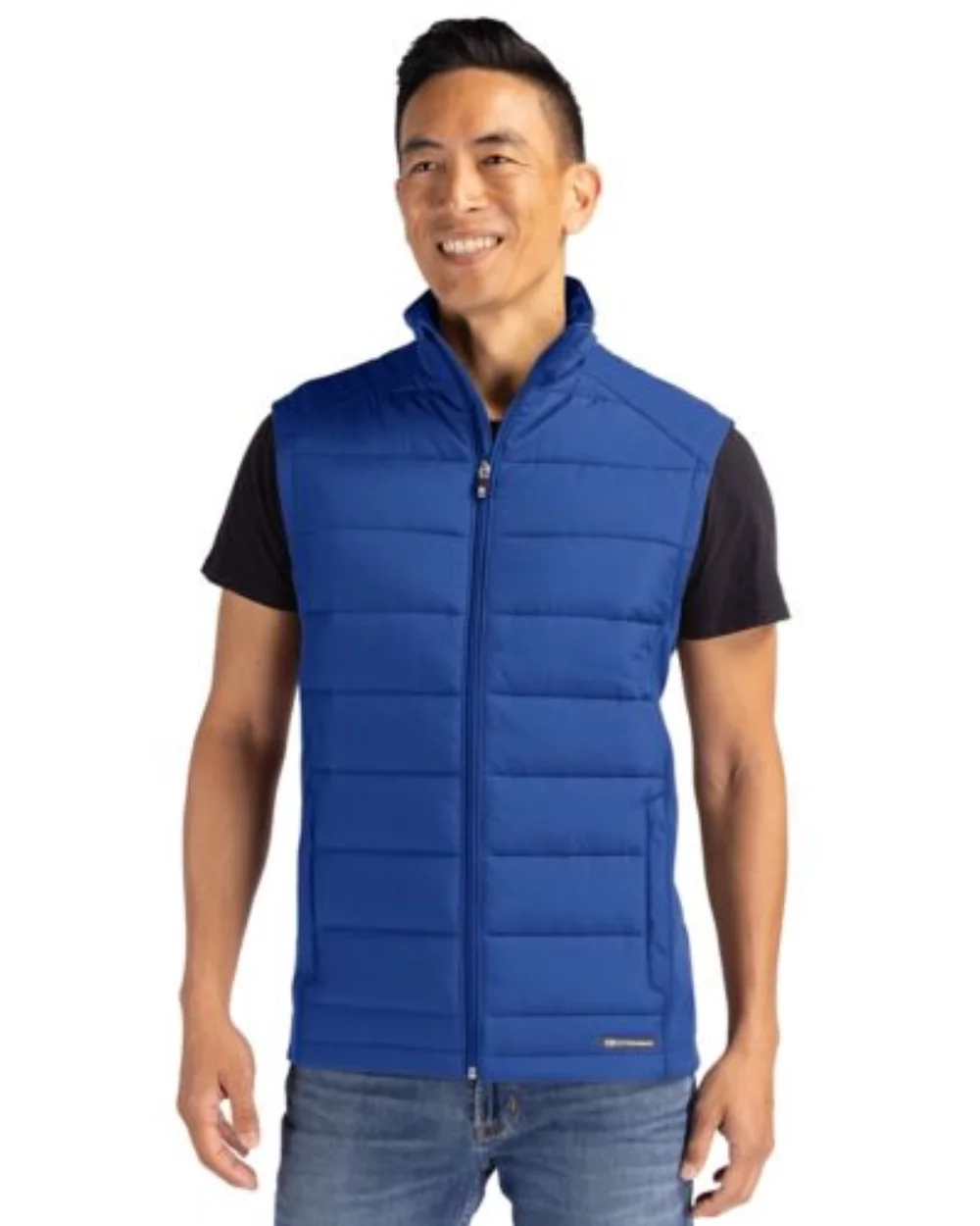 Veste zippée pour homme Cutter & Buck Evoke Hybrid Eco Softshell recyclée