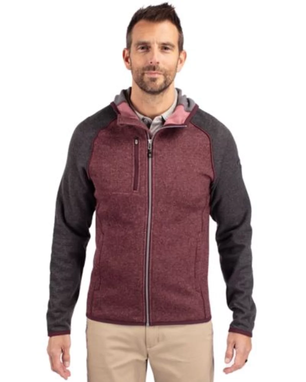 Cutter & Buck Mainsail Full Zip Hooded Mens Jacket