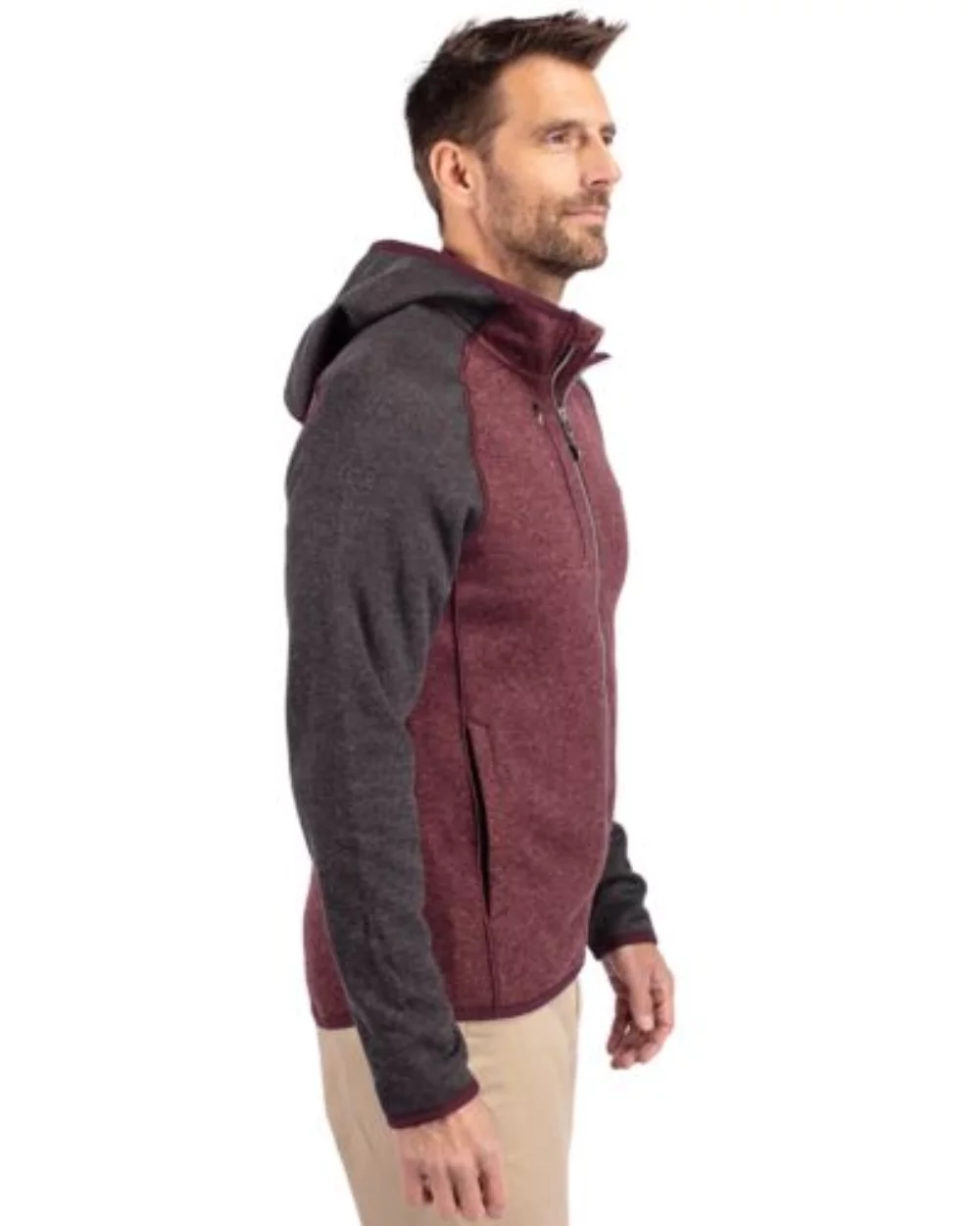 Veste à capuche zippée Cutter & Buck Mainsail pour homme
