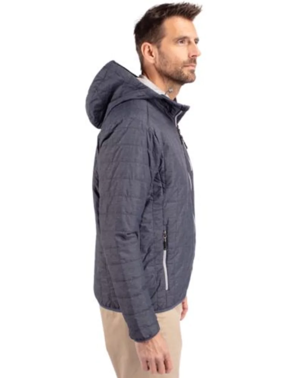 Cutter & Buck Rainier Primaloft Eco Mens Full Zip Hooded Jacket