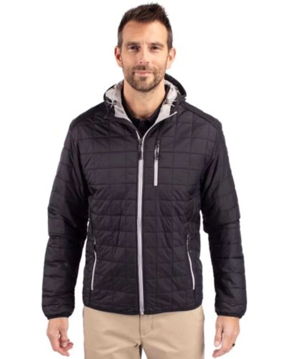 Cutter & Buck Rainier Primaloft Eco Mens Full Zip Hooded Jacket