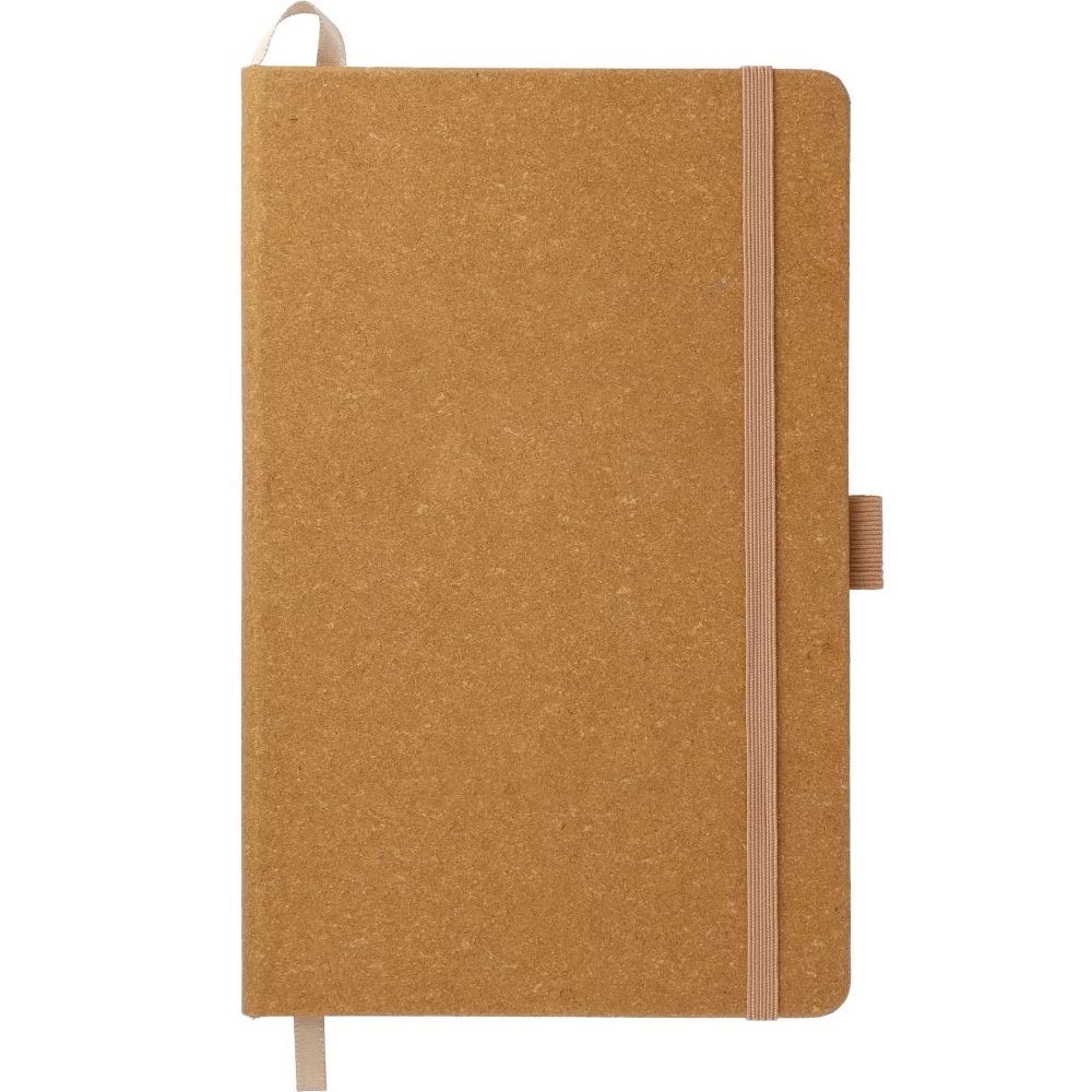 Carnet relié en cuir recyclé FSC® Mix de 5,5" x 8,5"