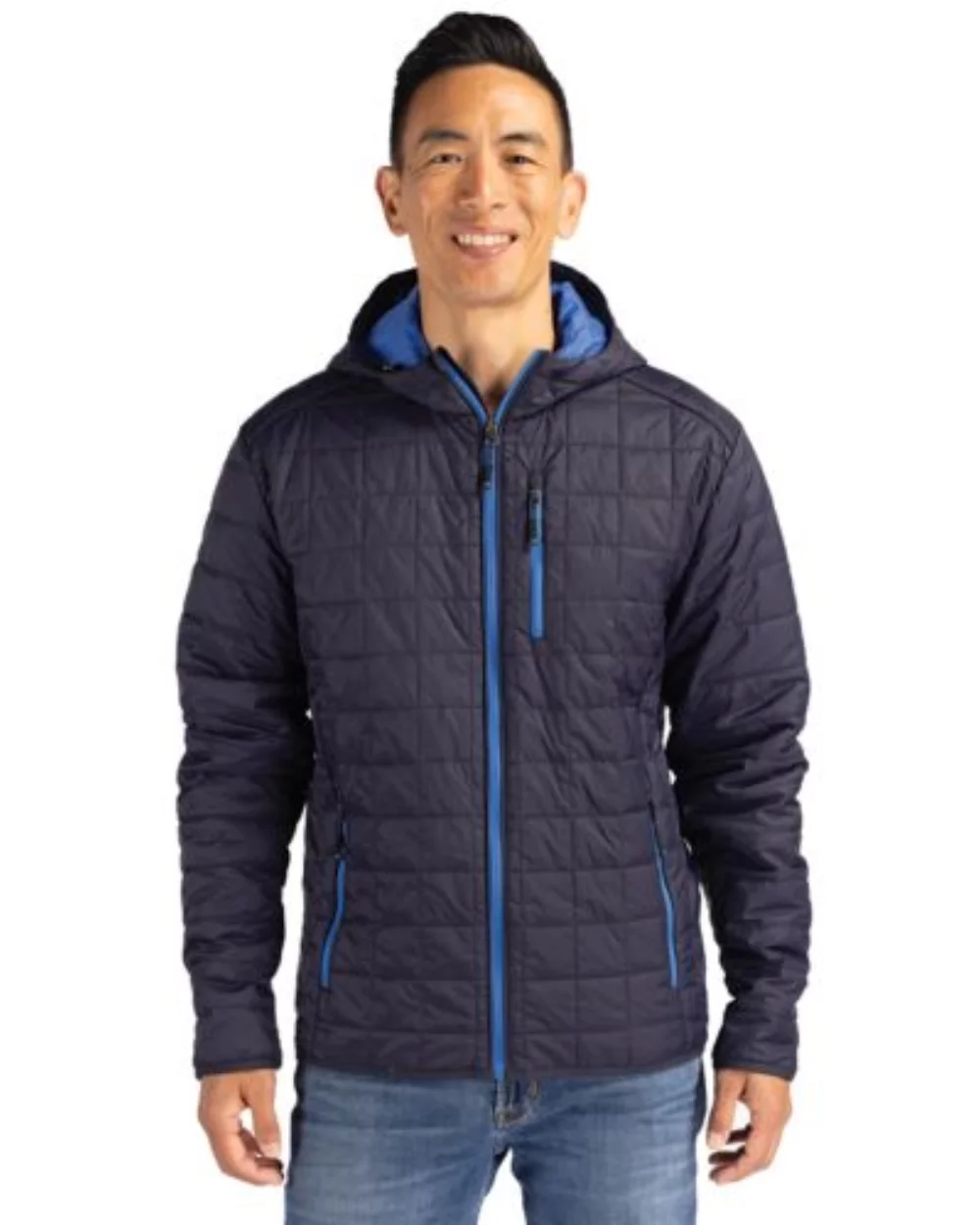 Veste à capuche zippée Cutter & Buck Rainier Primaloft Eco pour hommes