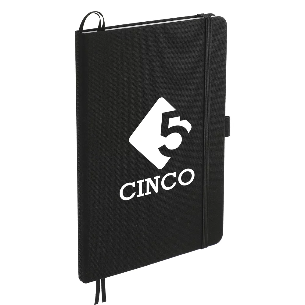 Journal relié marin recyclé FSC® de 5,5" x 8,5"