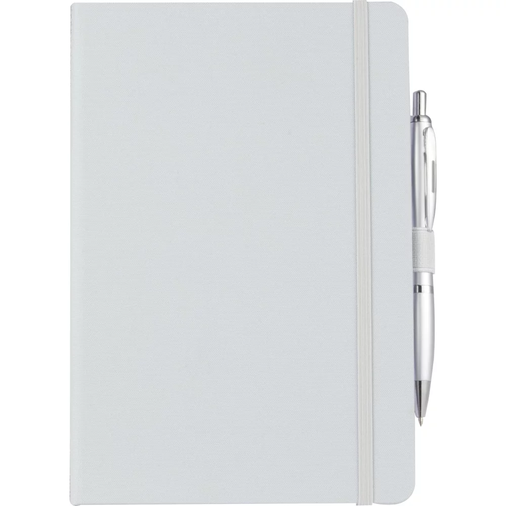 Journal relié marin recyclé FSC® de 5,5" x 8,5"