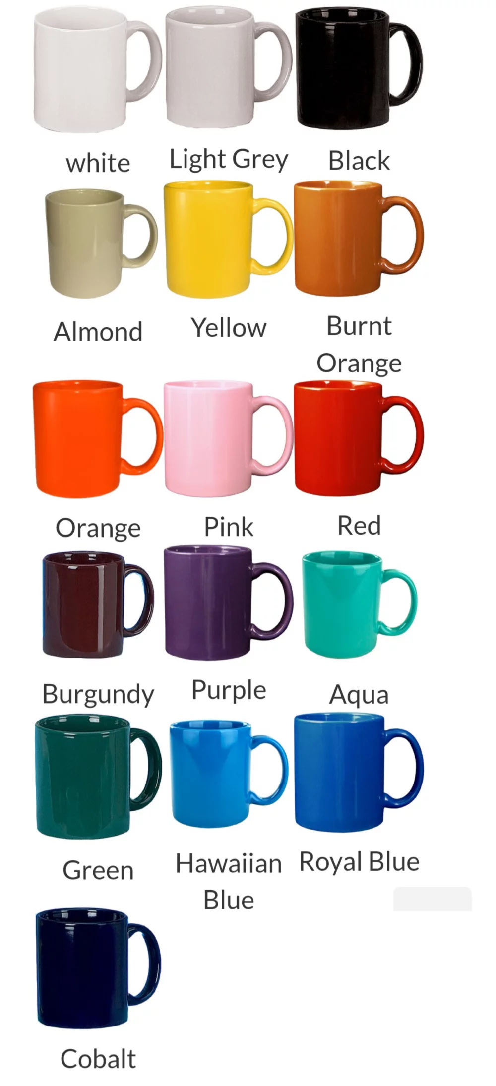 Ceramic 'C' Mug 11oz