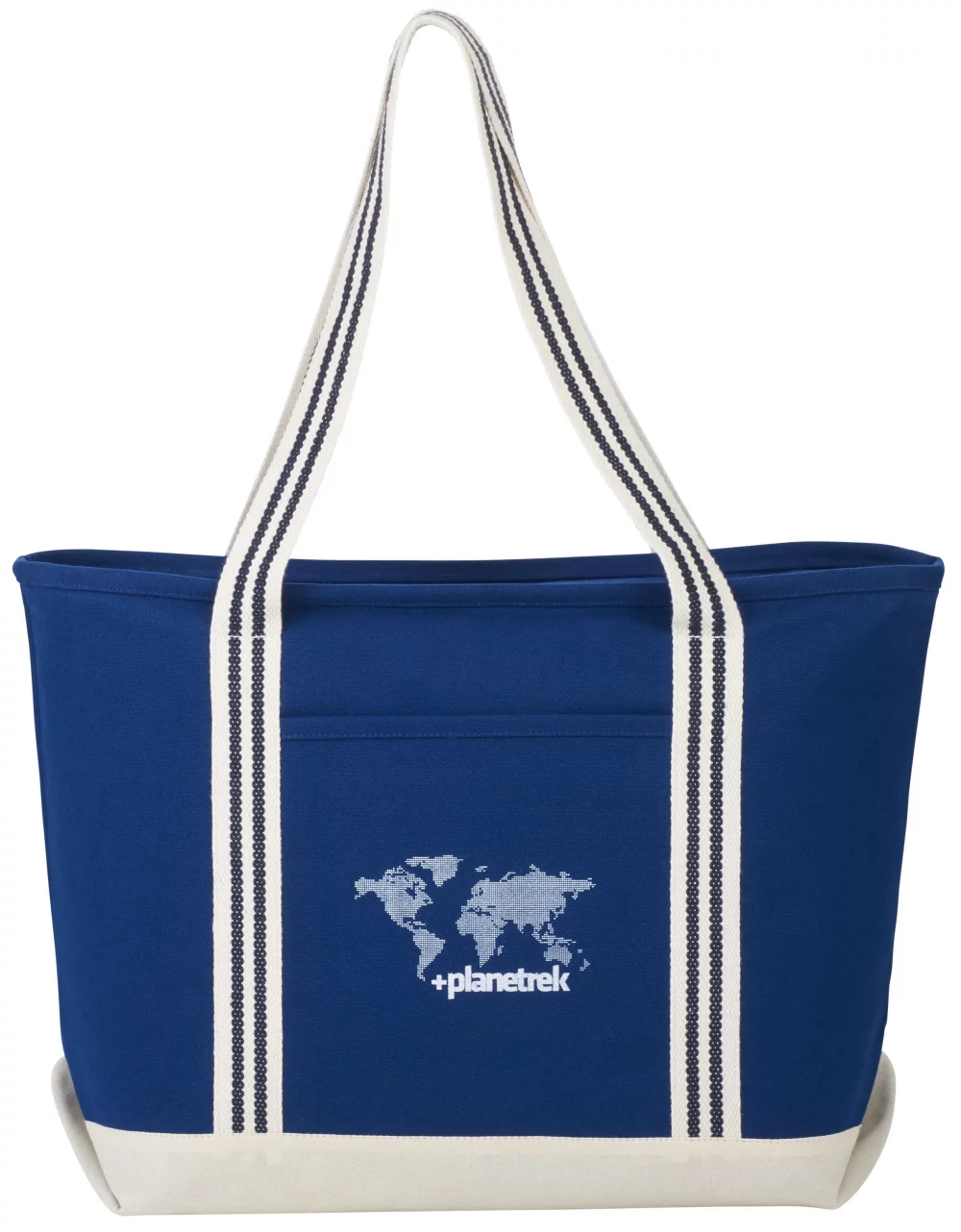 Atlantic Stripe 20oz Cotton Zippered Boat Tote