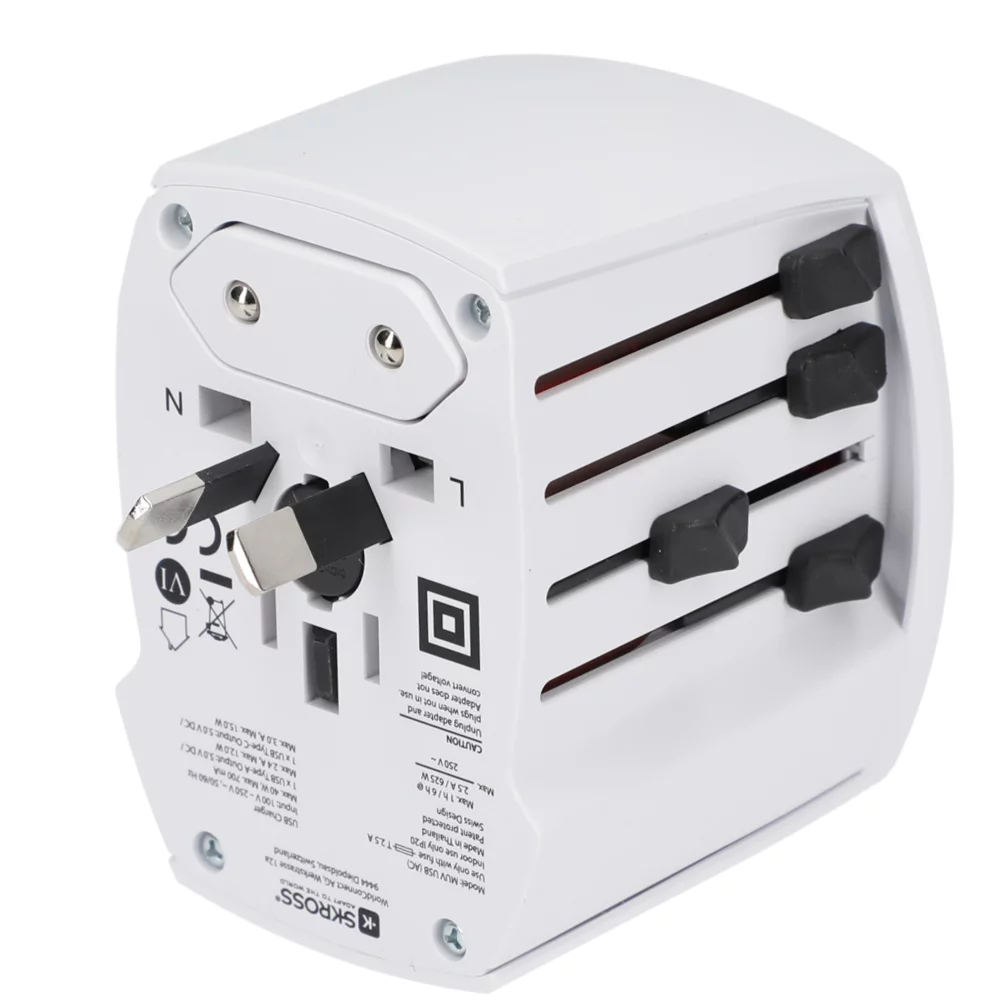 Adaptateur de voyage universel SKROSS MUV USB Type A & Type C