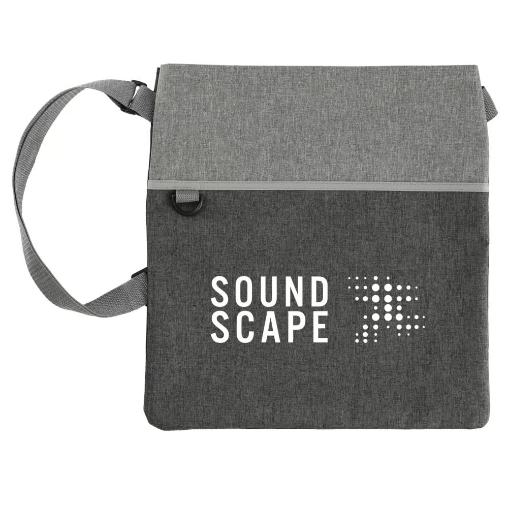 Sac fourre-tout croisé en RPET Double Heather