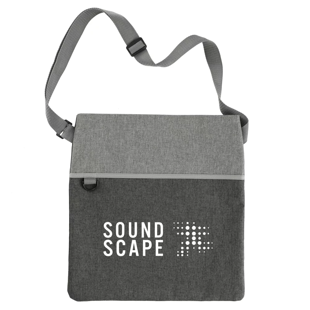 Sac fourre-tout croisé en RPET Double Heather