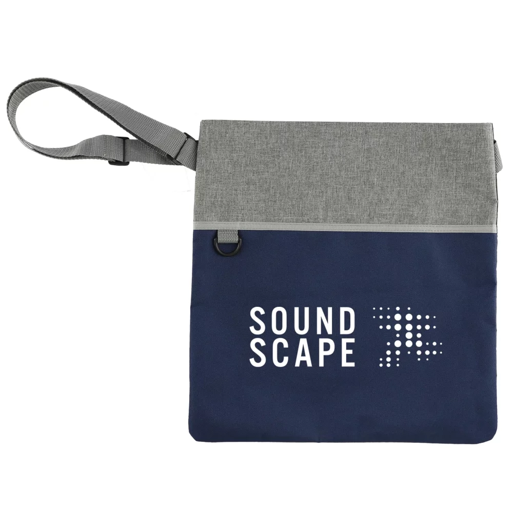 Sac fourre-tout croisé en RPET Double Heather