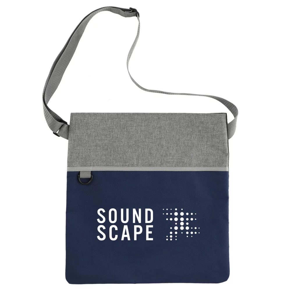 Sac fourre-tout croisé en RPET Double Heather