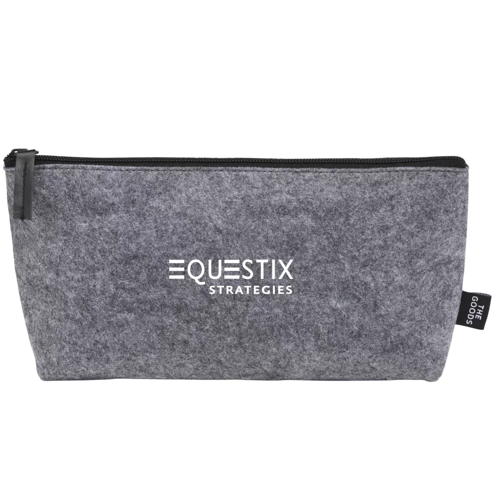 La pochette zippée en feutre recyclé