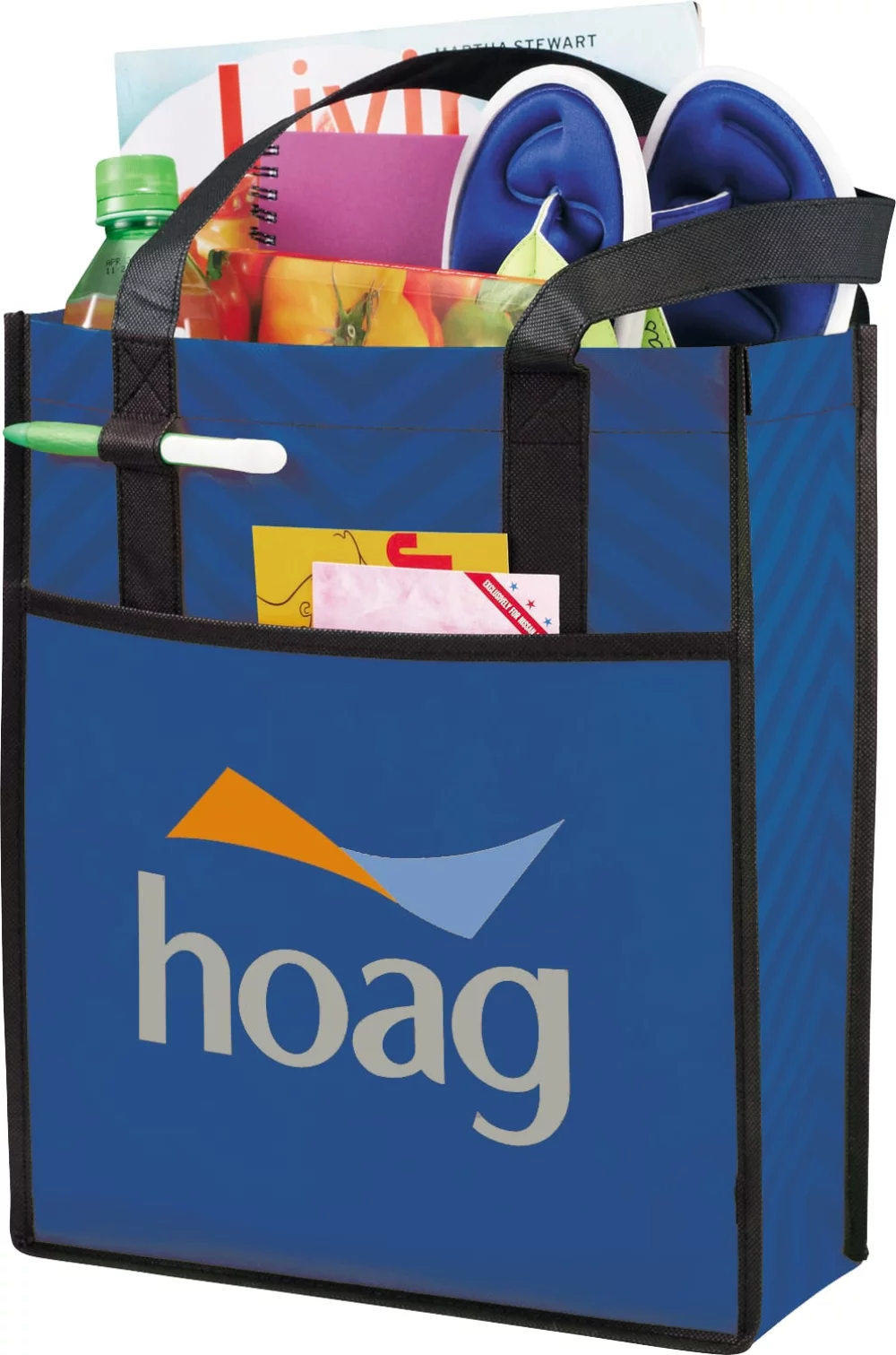 Printed Chevron Non-Woven Shopper Tote