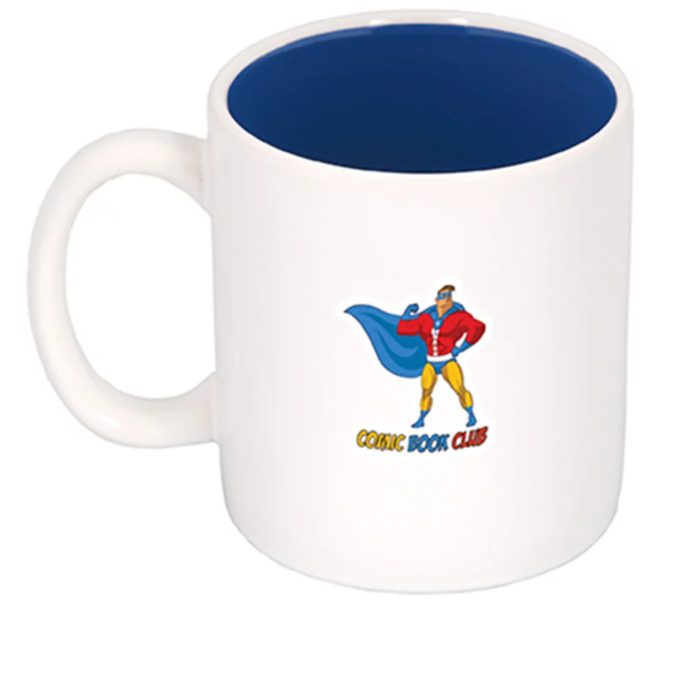 Mug en céramique bicolore avec anse en forme de 'C' de 450 ml (15 oz liquides).