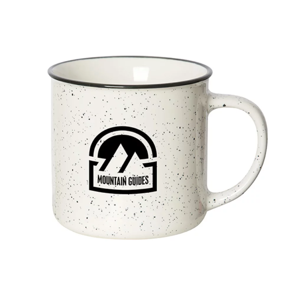 Mug en grès tacheté de 325 ml (11 oz liquides) pour la maison de plage.