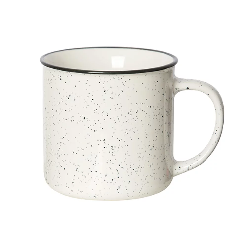 Mug en grès tacheté de 325 ml (11 oz liquides) pour la maison de plage.