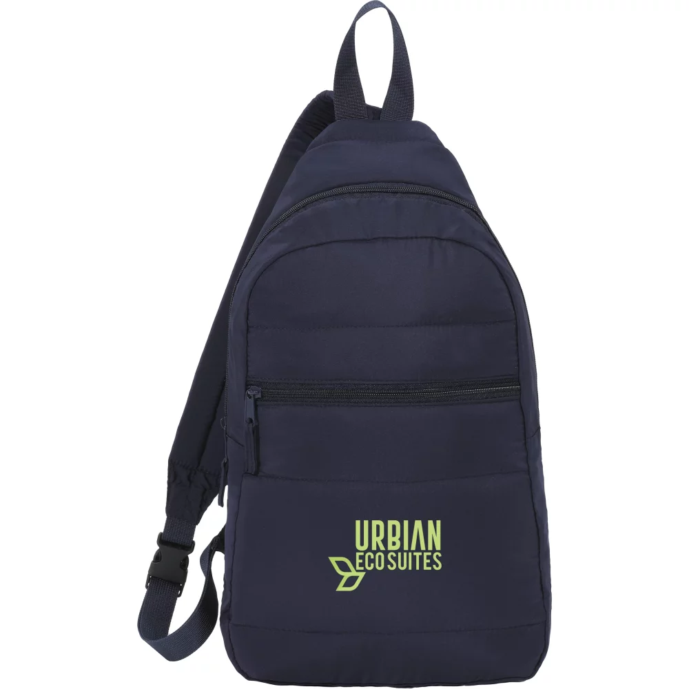 Recycled Puffer Sling Backpack