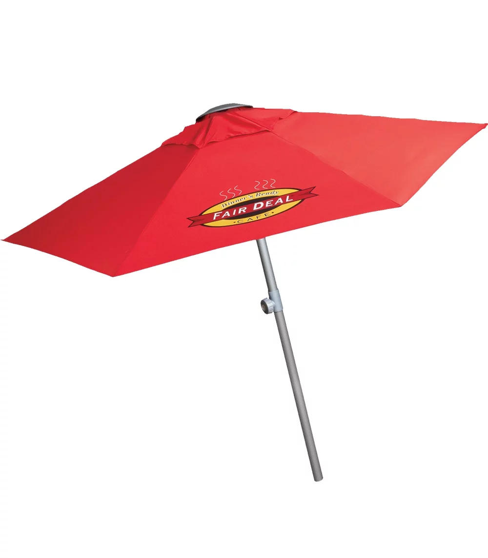 Parasol de marché télescopique en aluminium de 7 pieds