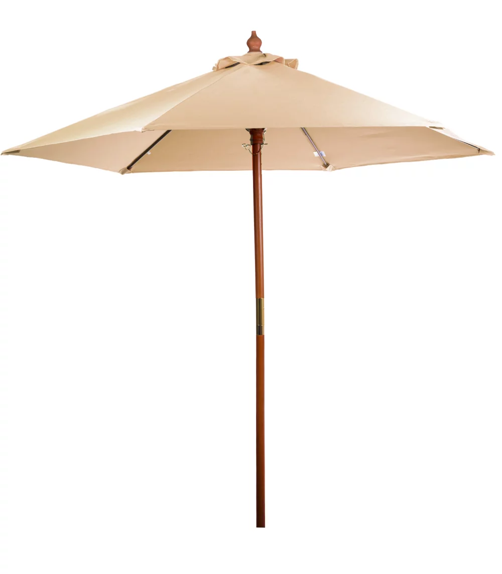 Parasol de marché en bois de 7 pieds